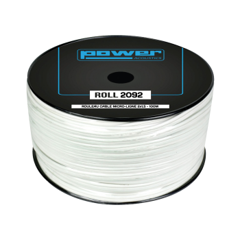 Rouleau Câble micro ligne blanc 2 x 1,5mm² - 100m