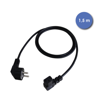 Shucko alim coudé (IEC Power câble 3x0.75mm2) 1,5m